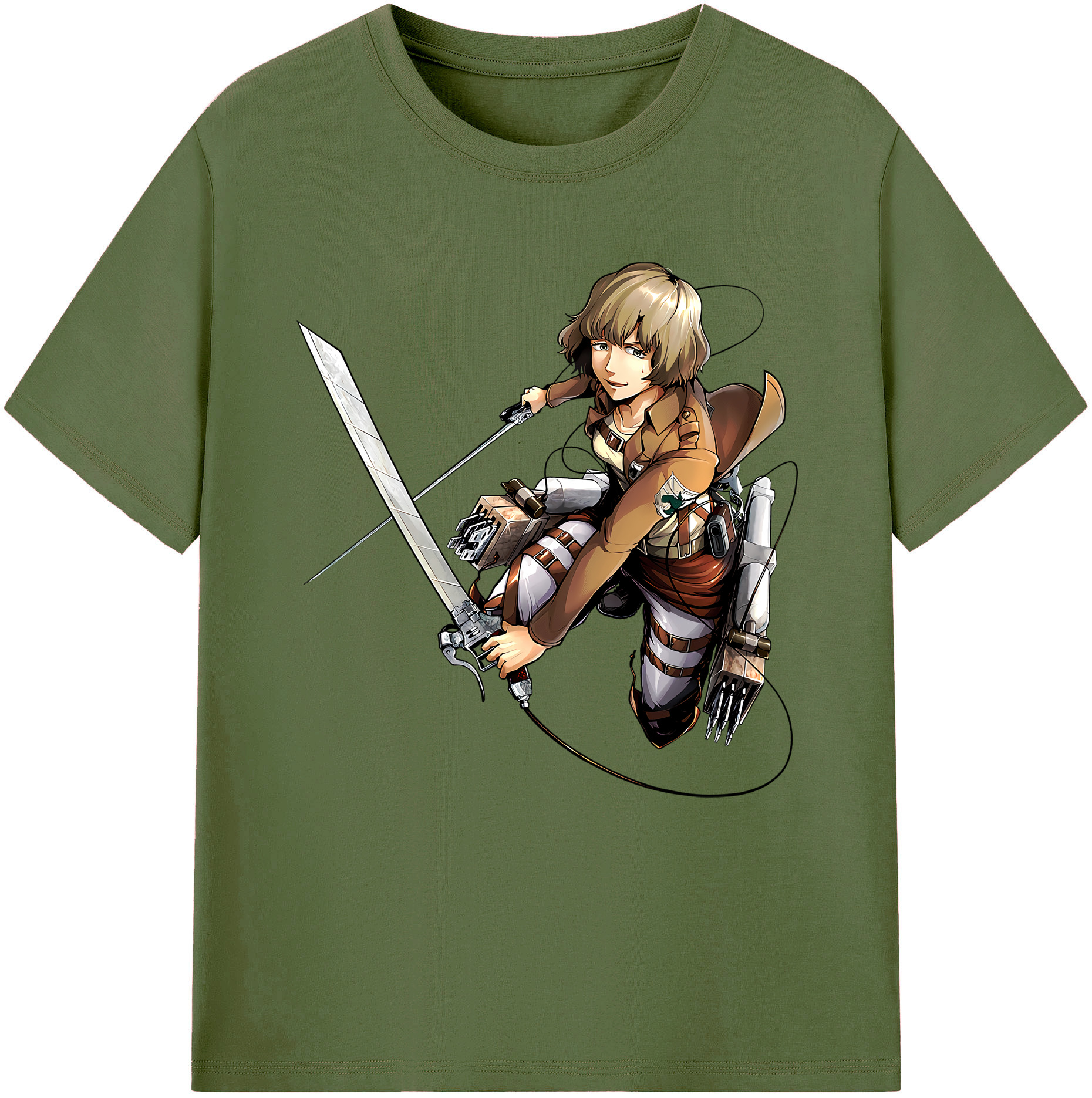 （画像用） 進撃の巨人 ヒツチ Attack on Titan Hitch 綿100％半袖Tシャツ（フロントプリント）